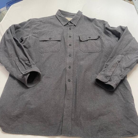 L.L. Bean Chamois Cloth Traditional Fit Grey Shirt Button Down Size XXL Regular - Picture 1 of 6